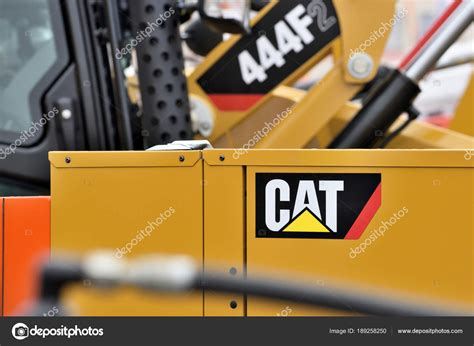 Another look at the #caterpillar logo from a unique perspective. Caterpillar heavy duty equipment vehicle and logo - Stock ...