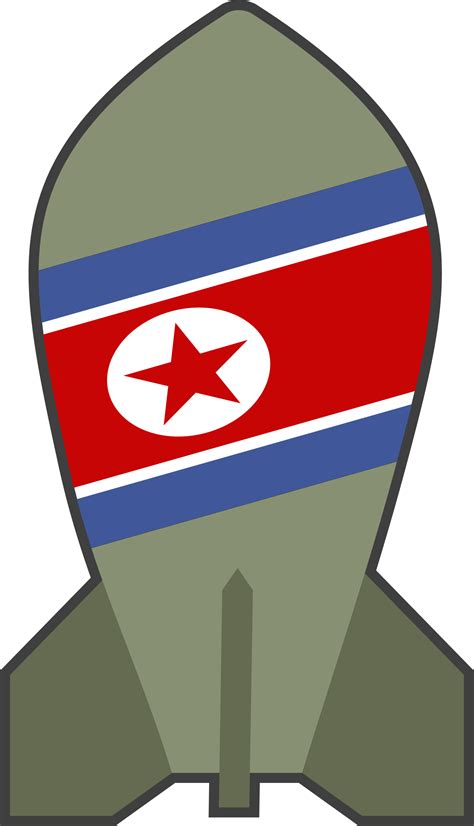 Clipart Simple Cartoon North Korea Bomb