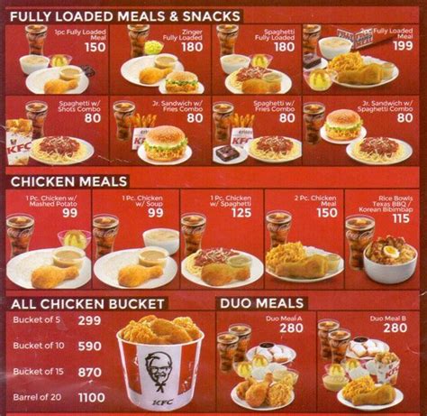 The newly opened ayala mall manila bay is a fresh addition to the ever growing community of the bay area. Menu Kfc Chicken Bucket Price Philippines in 2020 ...