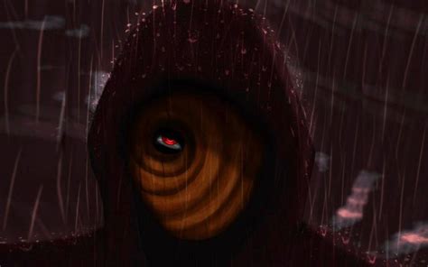 Download Tobi Naruto Hooded Under Rain Wallpaper