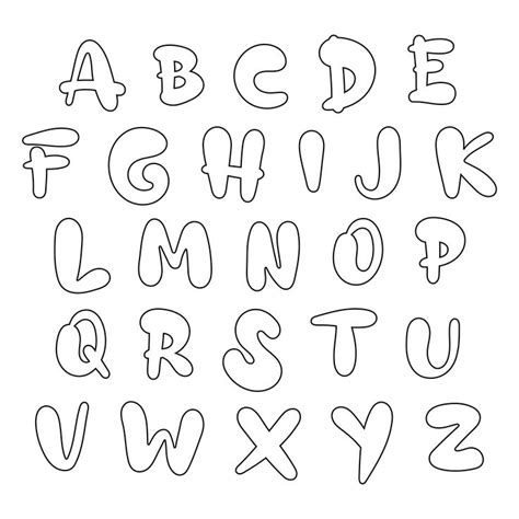 Big Printable Bubble Letters Alphabet Bubble Letters Bubble Letter