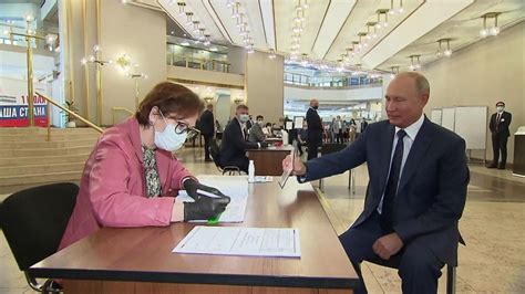 russia putin casts vote to extend his rule to 2036 world news sky news
