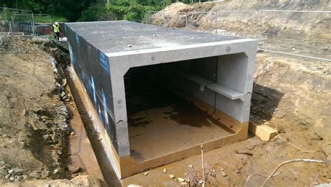 Precast Concrete Box Culverts After Installation Unde