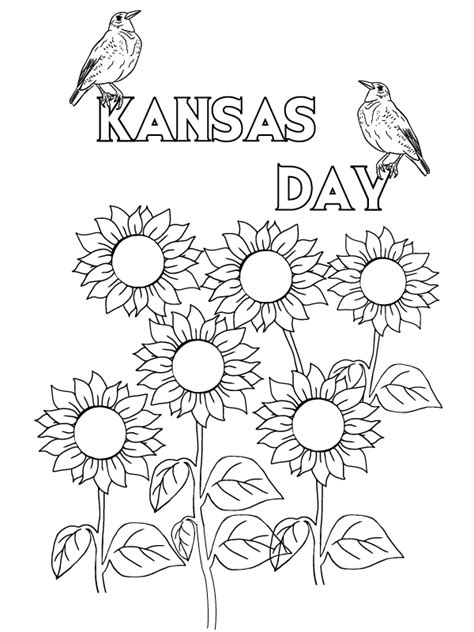 Downloadable Kansas Day Coloring Page Free Printable Coloring Pages