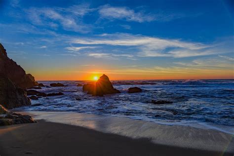 Wallpaper Sea Shore Rocks Surf Sunset Hd Widescreen High