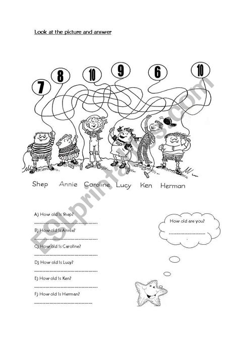 How Old Is Shehe Esl Worksheet By Floppy