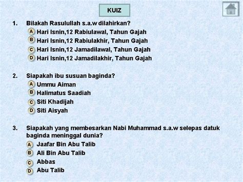 Bab 25 Riwayat Hidup Rasulullah Isi Kandungan Rumusan