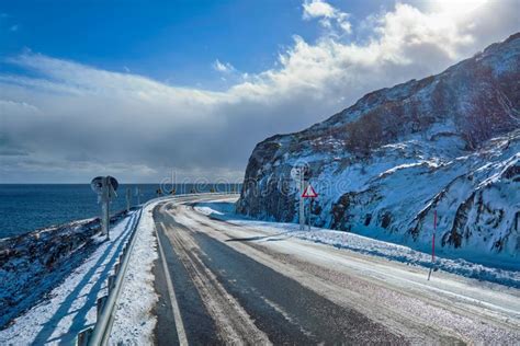 Road In Norway In Winter Stock Photo Image Of Seasons 128750016