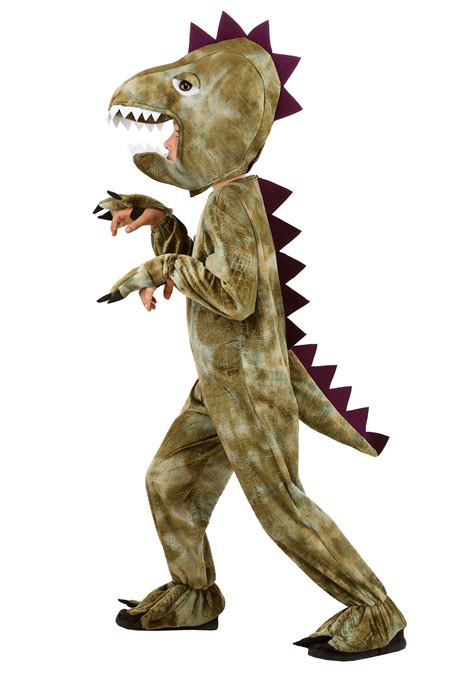 Child Dinosaur Costume Jumpsuit With Attached Hand And Foot Covers