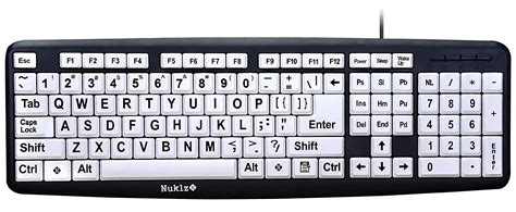 Buy Nuklz N Large Print Computer Keyboard With White Keys