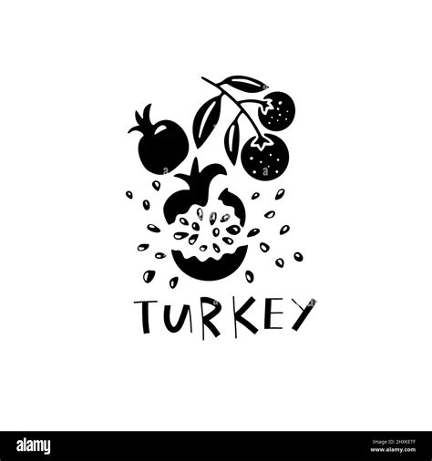 Vector Hand Drawn Symbol Of Turkey Travel Illustration Of Republic Of