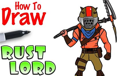 How To Draw Rust Lord Fortnite Youtube