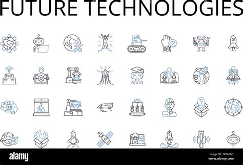 Future technologies line icons collection. Advanced Innovations, Modern