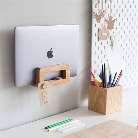 Handmade Wooden Wall Mounted Laptop Holder With 2 Magnets Laptrinhx