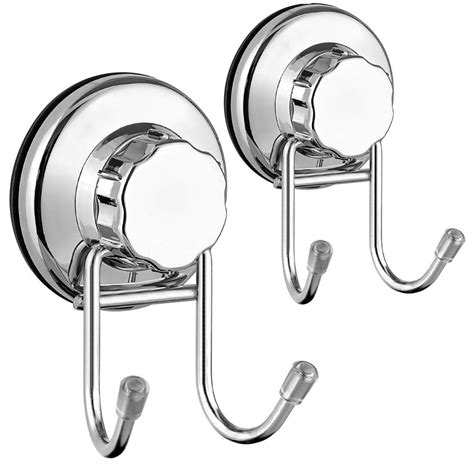 Sanno Double Suction Hooks Suction Cups Vacuum Hook For Flat Smooth Wall Surface Towel Robe