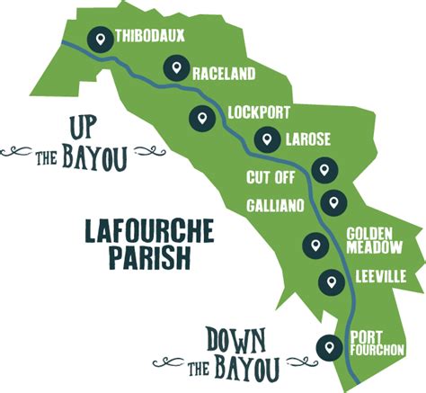 Louisiana Bayou Map