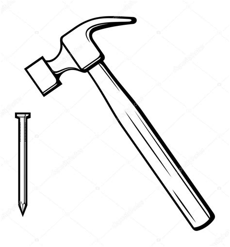 Hammer And Nail — Stock Vector 46937633