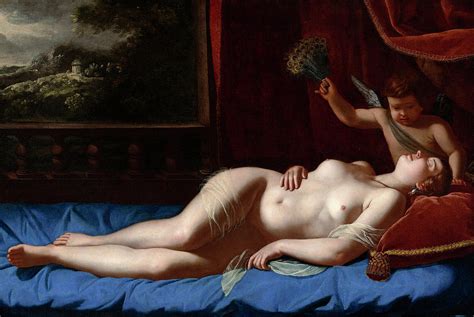 Venus And Cupid Painting By Artemesia Gentileschi Fine Art America