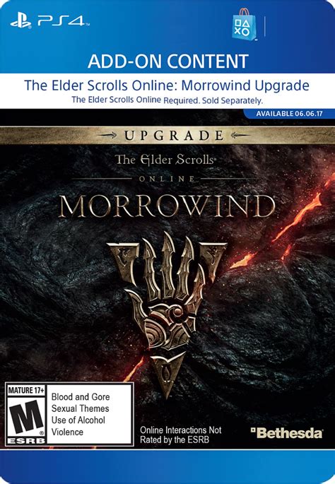 Best Buy The Elder Scrolls Online Morrowind Upgrade Playstation 4