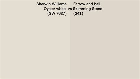 Sherwin Williams Oyster White Sw 7637 Vs Farrow And Ball Skimming