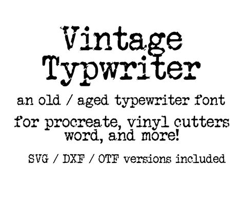 Buy Distressed Typewriter Font Svg Antique Font Vintage Font Alphabet