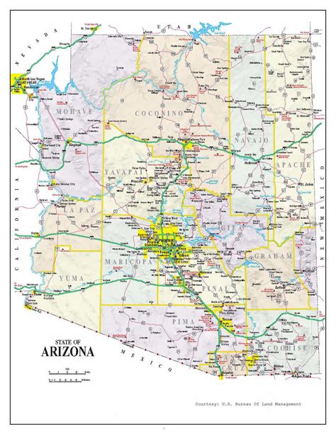 Arizona Map With Cities