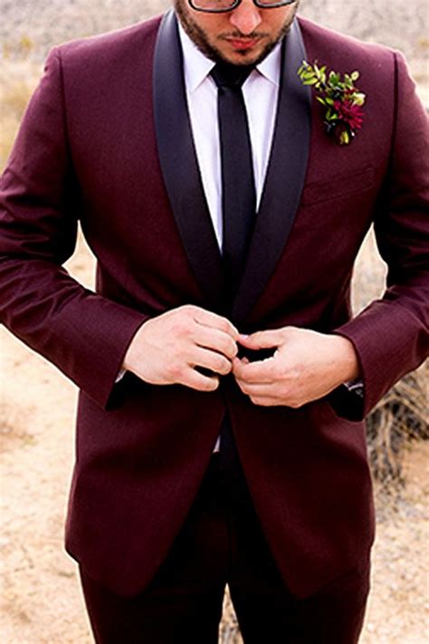 Black groom suit formal wedding suit for men suits classic fit bridegroom suit. 11 Burgundy Suits for your Wedding - Mens Wedding Style