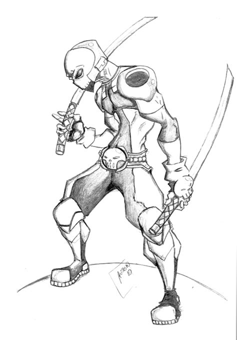 Cool Ninja Skull Drawings Sketch Coloring Page