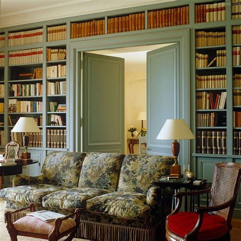 Bookcase With French Doors To Close Off The Living Room And Dining Room