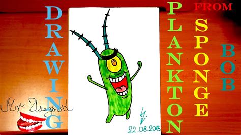 How To Draw Plankton From Spongebob Easy Mrusegoodart Youtube
