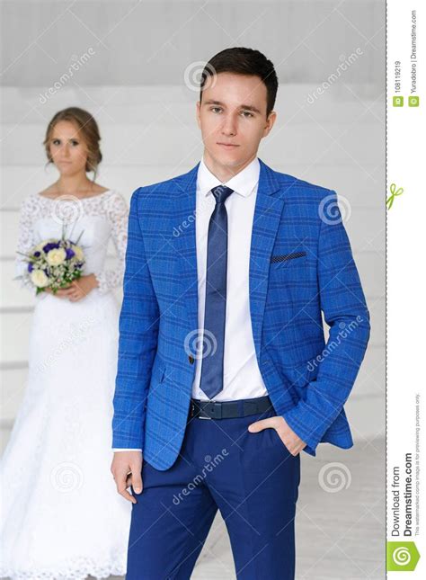 Bride And Bridegroom On Their Wedding Day Stock Image Image Of Dress
