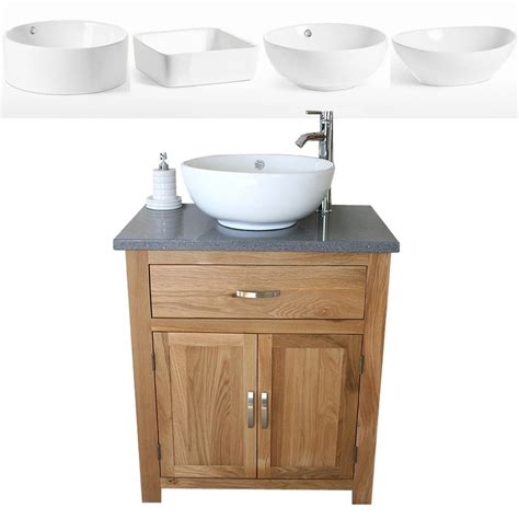 Freestanding bathroom cabinets at argos. Bathroom Vanity Unit Free Standing Oak Cabinet Grey Quartz ...