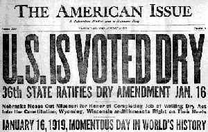 Image result for The 18th Amendment to the U.S. Constitution,