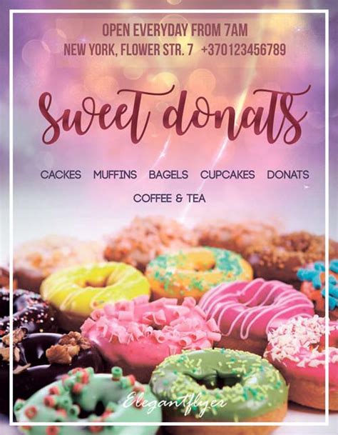 Free Donut Flyer Template Printable Templates