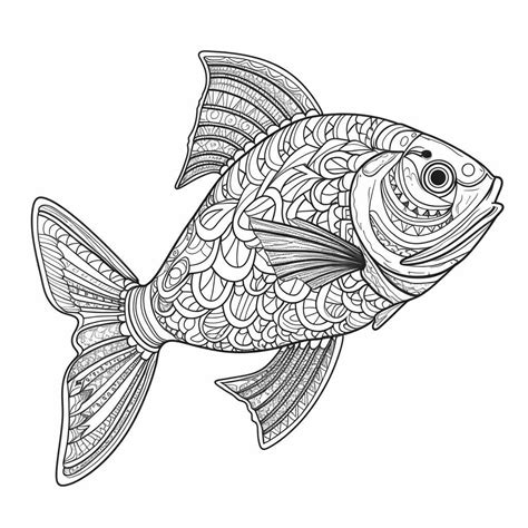 Snook Fish Color Plates Mandala Animals