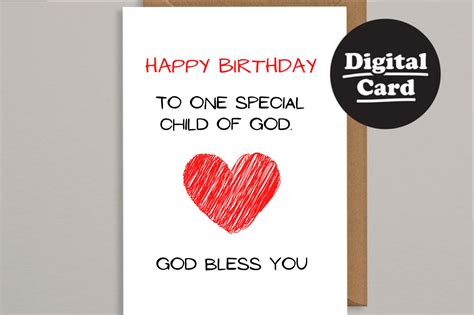Printable Birthday Card Christian God Bless You Greeting Card Etsy Uk