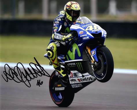 Valentino Rossi Signed Photo Moto Gp Signedforcharity