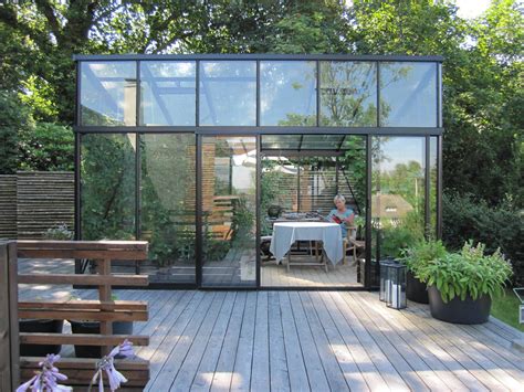 8x12 Janssens Modern Pent Roof Greenhouse