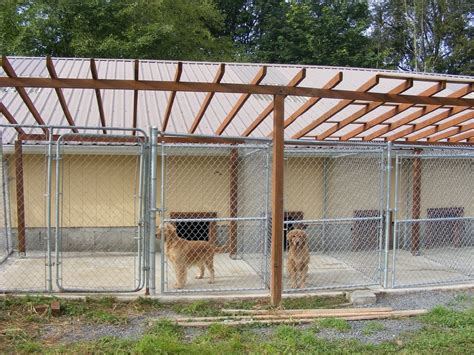 Covered Outdoor Dog Kennels With Play Yard Connection Yelp