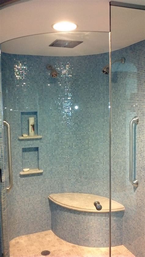 Blue Glass Tile Bathroom 41 Aqua Blue Bathroom Tile Ideas And