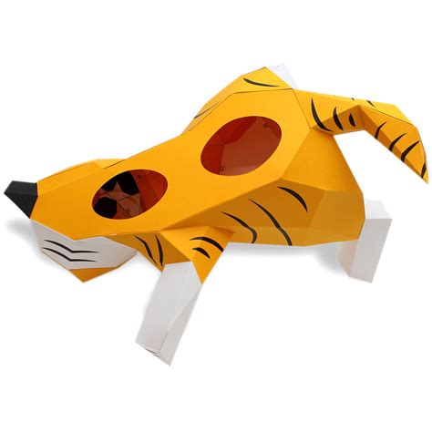 Trophée Petit Tigre Papier 3D Déco Origami Annikids