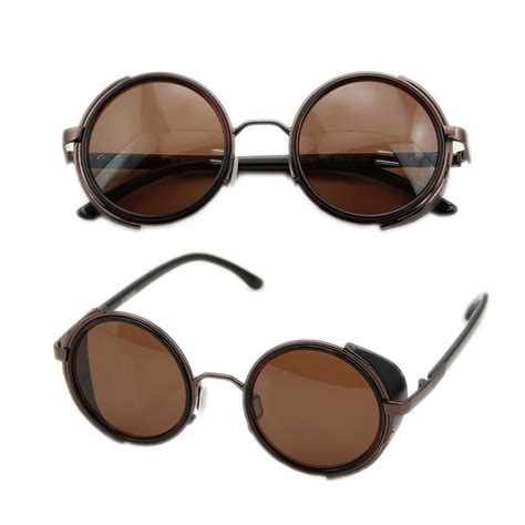 2017 cyber goggles 50s round glasses classic steampunk sunglasses retro style blinder mar18 15