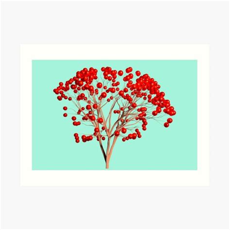 Fantasy Red Apple Tree Art Print By Bradm50 Redbubble
