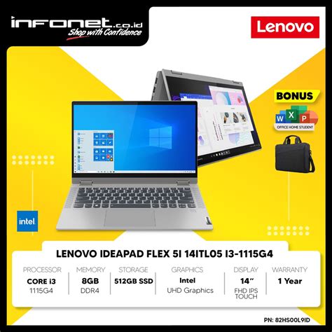 Jual Lenovo Ideapad Flex 5i 14itl05 I3 1115g4 8gb 512gb Ssd Integrated