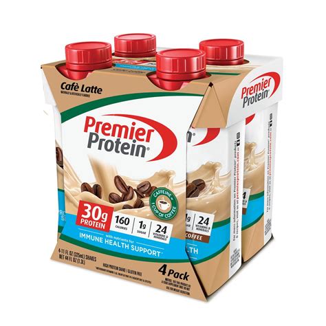 Premier Protein Shake Café Latte 30g Protein 11 Fl Oz 4 Ct