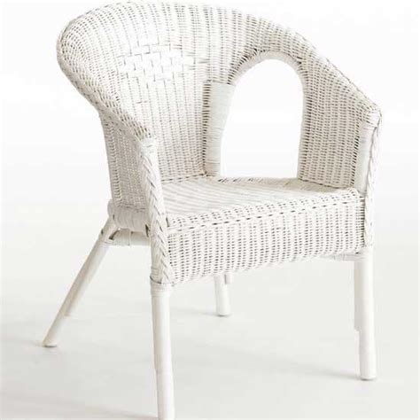 White desk and chair ikea; IKEA AGEN White Wicker Chair and NORNA Chair Pad ...