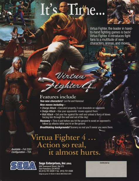 Virtua Fighter 4 Arcade Flyers Box Art Etc