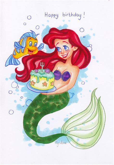 Birthday Card Ariel By My Anne On Deviantart