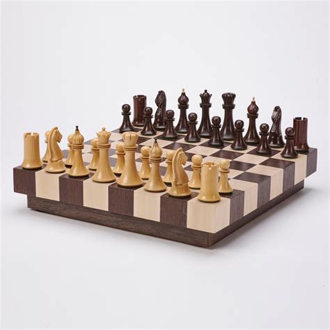 Platform Handmade Wengue And Maple Chess Set Touch Of Chess