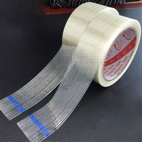 Packing Filament Tape Adhesive Fiberglass Single Side Strip Traceless